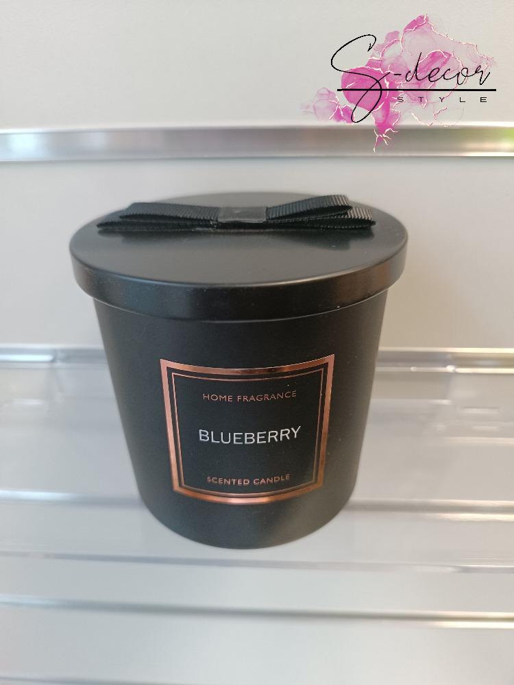 Svíčka s mašlí 2 knoty blueberry