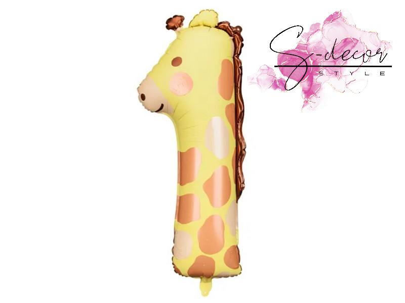 Balónek číslo 1, 86 cm zvířátka