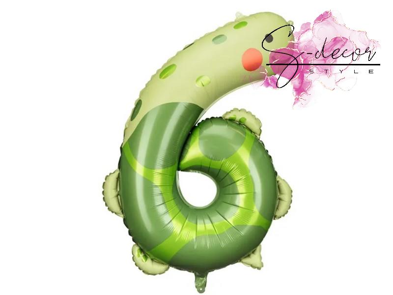 Balónek číslo 6, 86 cm zvířátka