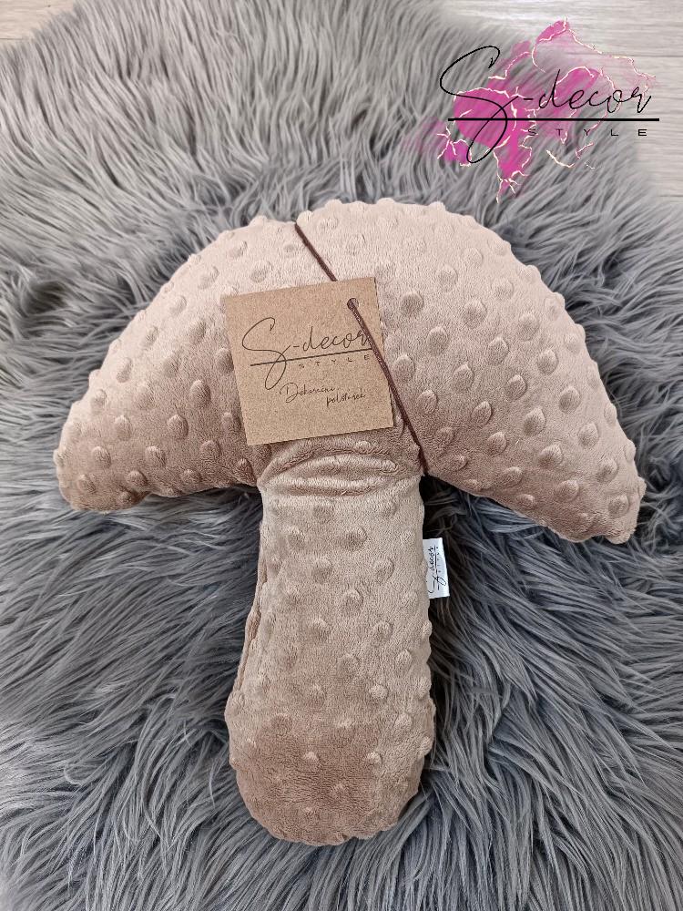 Polštářek hříbek béžový Premium