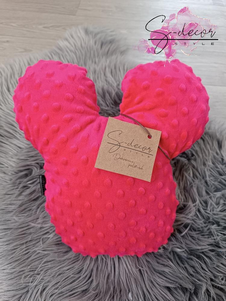 Polštářek mickey sytě růžový Premium