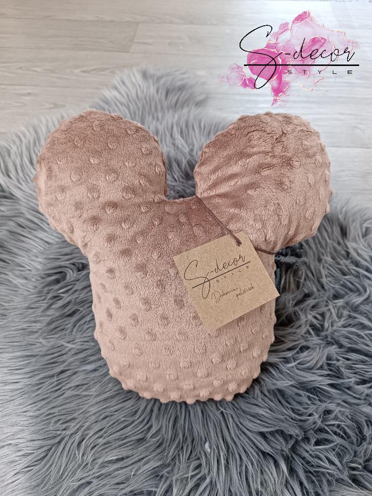 Polštářek mickey sv.hnědý Premium