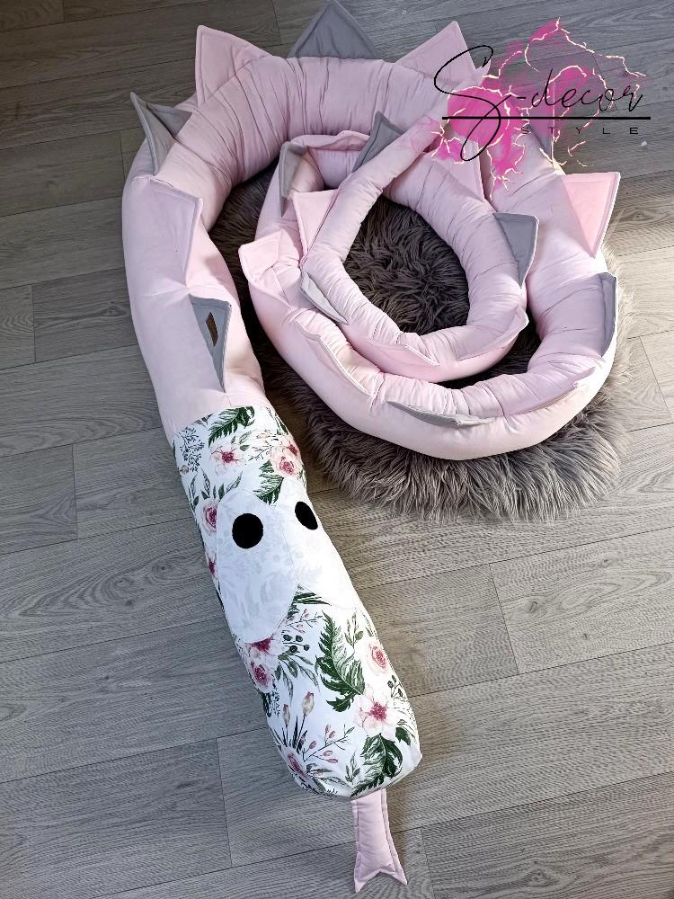Mantinel had květy+růžová 1m