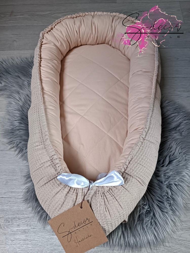 Hnízdečko béžové prošívané basic/vafle