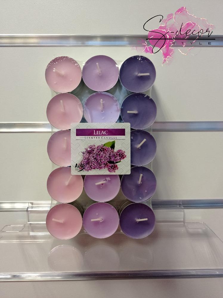 Čajové svíčky 30ks lilac