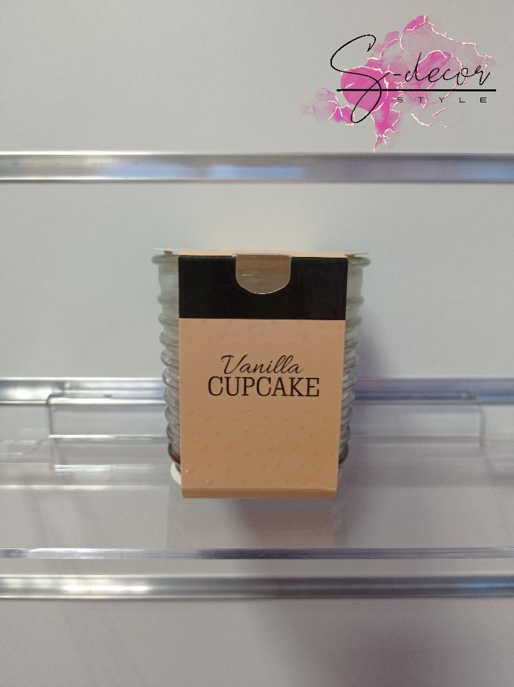 Vonná svíčka vanilla cupcake žebrované sklo